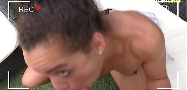  AMATEUR EURO - Cute Teen Danny Bubbles Fucks Hard With Her Husband On First Sex Tape Ever